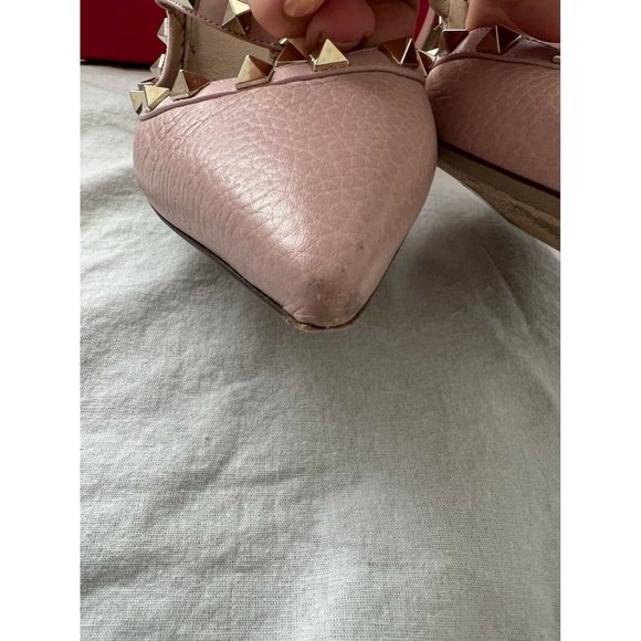Valentino Rockstud Women's Rockstud Pumps Hells Pink Leather Size 39 - Picture 8 of 12